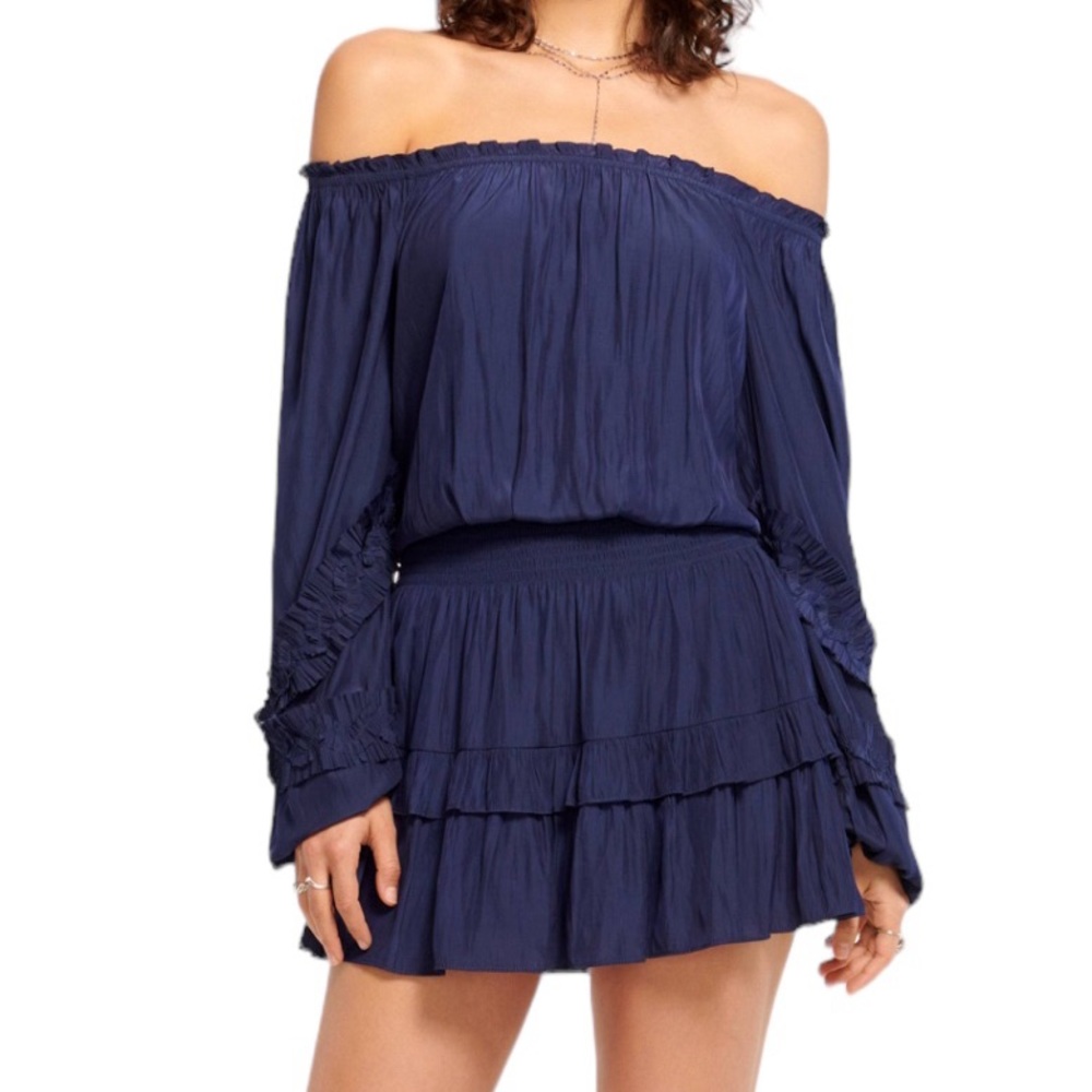 Ramy Brook Fay minidress SZ M navy blue - Picture 1 of 11